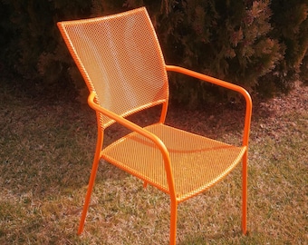 Strong STEEL FRAME CHAIR – Personalized Premium Outdoor Backrest Chair - Perfect For Patio, Garden, Bistro, Or Restaurant Use