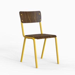 Multi Use Classic Chair, Indoor & Outdoor Vintage Industrial Look, Bistro Coffee Shop Restaurant Stacking Chair, Retro Style, Premium quality beech plywood, finish options, Strong steel frame, perfect stacking, color customization, Europe Handcrafted