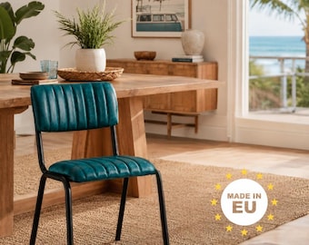 Faux Leather Dining Chair, Modern Home Beach House Office Upholstered Chairs, Bar / Coffee Shop / Restaurant Mid Century Modern Furniture