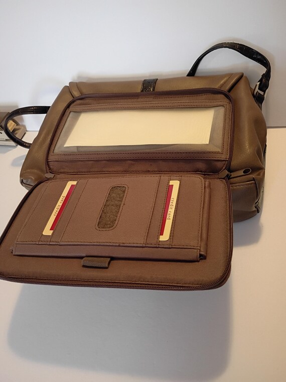 Vintage Multi Function Leather Like Bag with Adju… - image 13