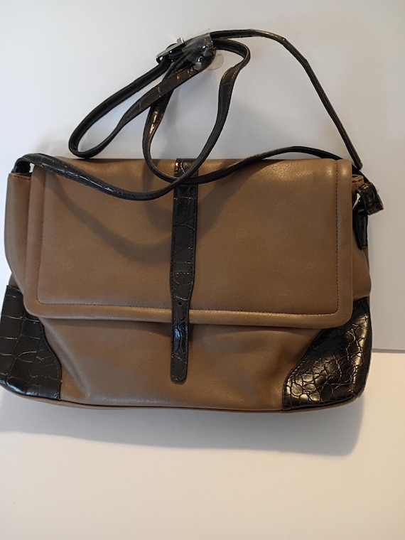 Vintage Multi Function Leather Like Bag with Adju… - image 1