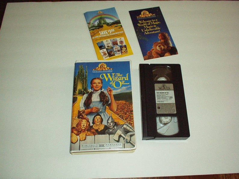 Vintage 1939 the WIZARD of Oz VHS Tape in Original Plastic Etsy Canada