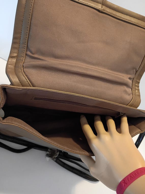 Vintage Multi Function Leather Like Bag with Adju… - image 18