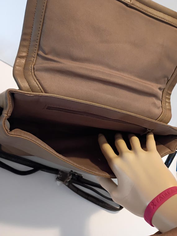 Vintage Multi Function Leather Like Bag with Adju… - image 17
