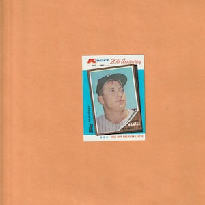 Mickey Mantle 1962 MVP Topps/Kmart Anniversary Trading Card 1982 - New, Mint