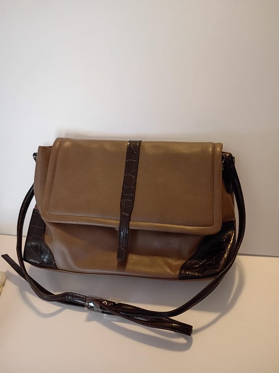 Vintage Multi Function Leather Like Bag with Adju… - image 2