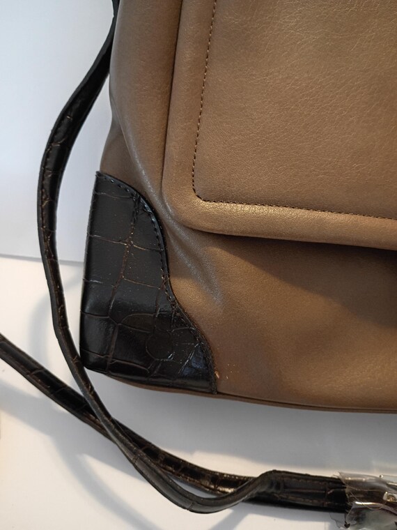 Vintage Multi Function Leather Like Bag with Adju… - image 4