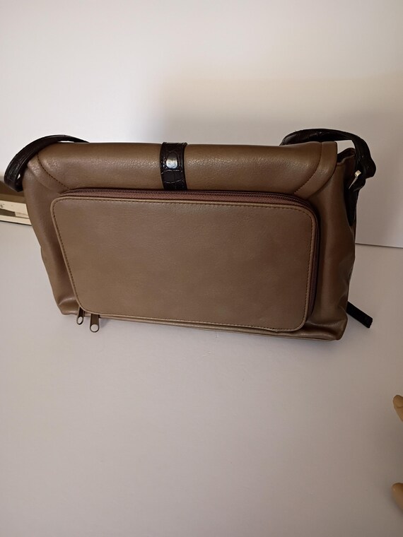 Vintage Multi Function Leather Like Bag with Adju… - image 10