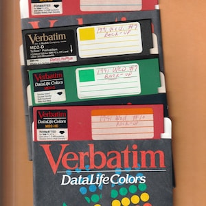 Vintage Verbatim IBM Set of 8 Used Floppy Diskettes for PC (1991) Rare