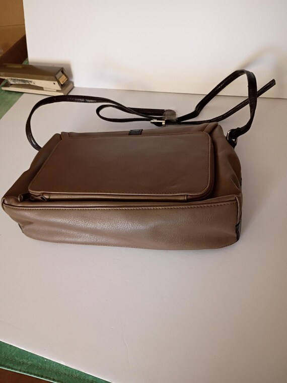 Vintage Multi Function Leather Like Bag with Adju… - image 11