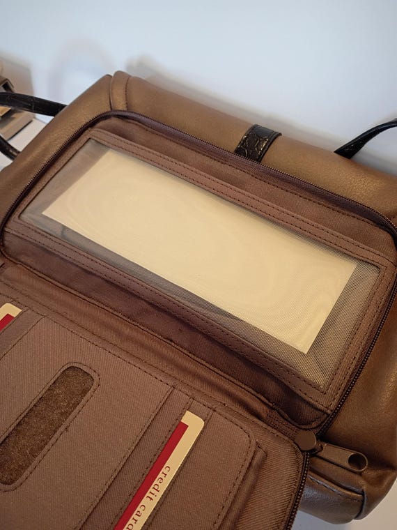 Vintage Multi Function Leather Like Bag with Adju… - image 15