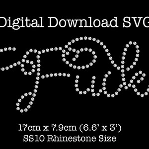 Fick Strass Vorlage SVG Datei Digital Download Single Line Font Swear Word SS10 Cricut Silhouette Schneiden