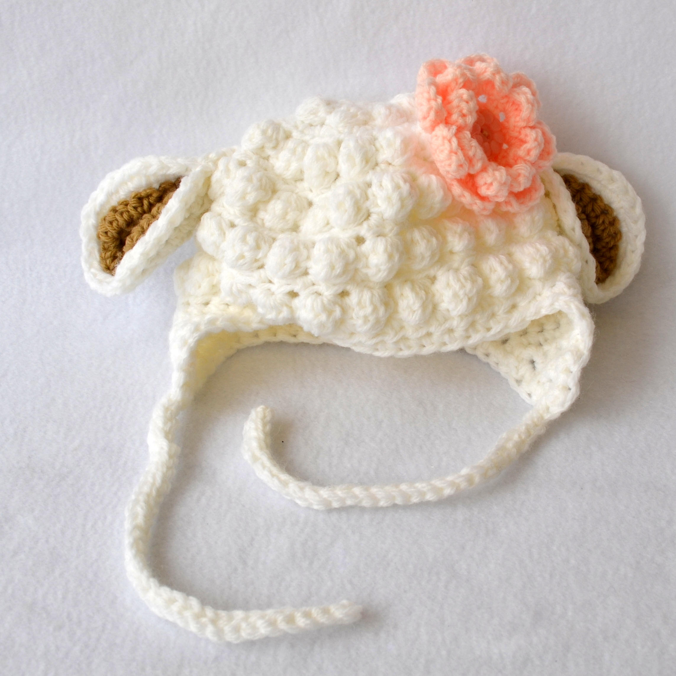 Crocheted Lamb Hat Newborn Baby Photography Prop Etsy