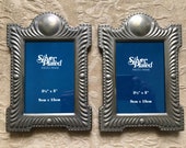 Vintage silver plated frames, vintage art deco frames, shabby chic tarnished frames, cottage which frames, silver patina frames, metal frame