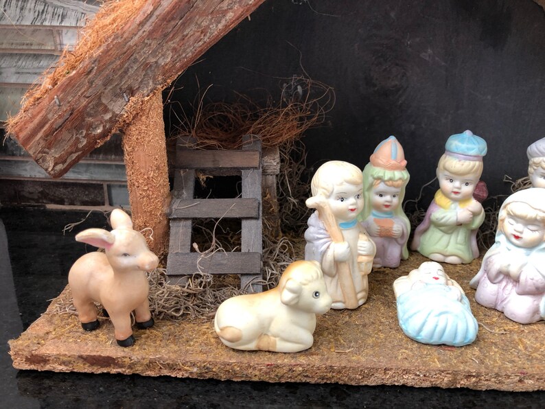 Conjunto de pesebre de belenes vintage conjunto de pesebre de | Etsy