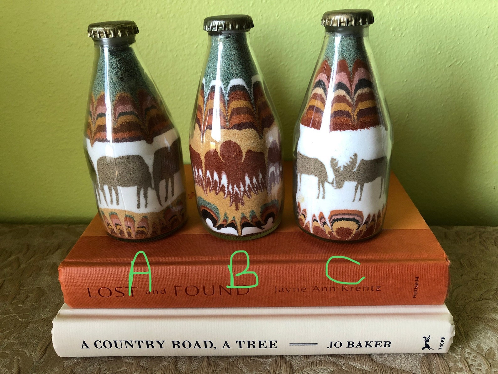 Vintage sand art bottle choice of 1 sand art bottle native Etsy