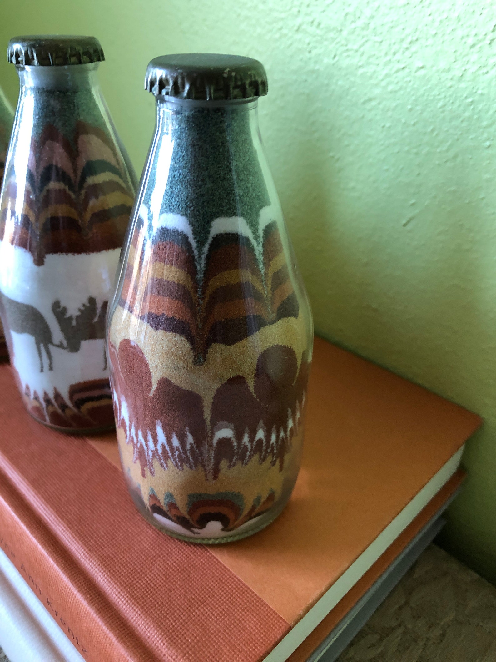 Vintage sand art bottle choice of 1 sand art bottle native Etsy