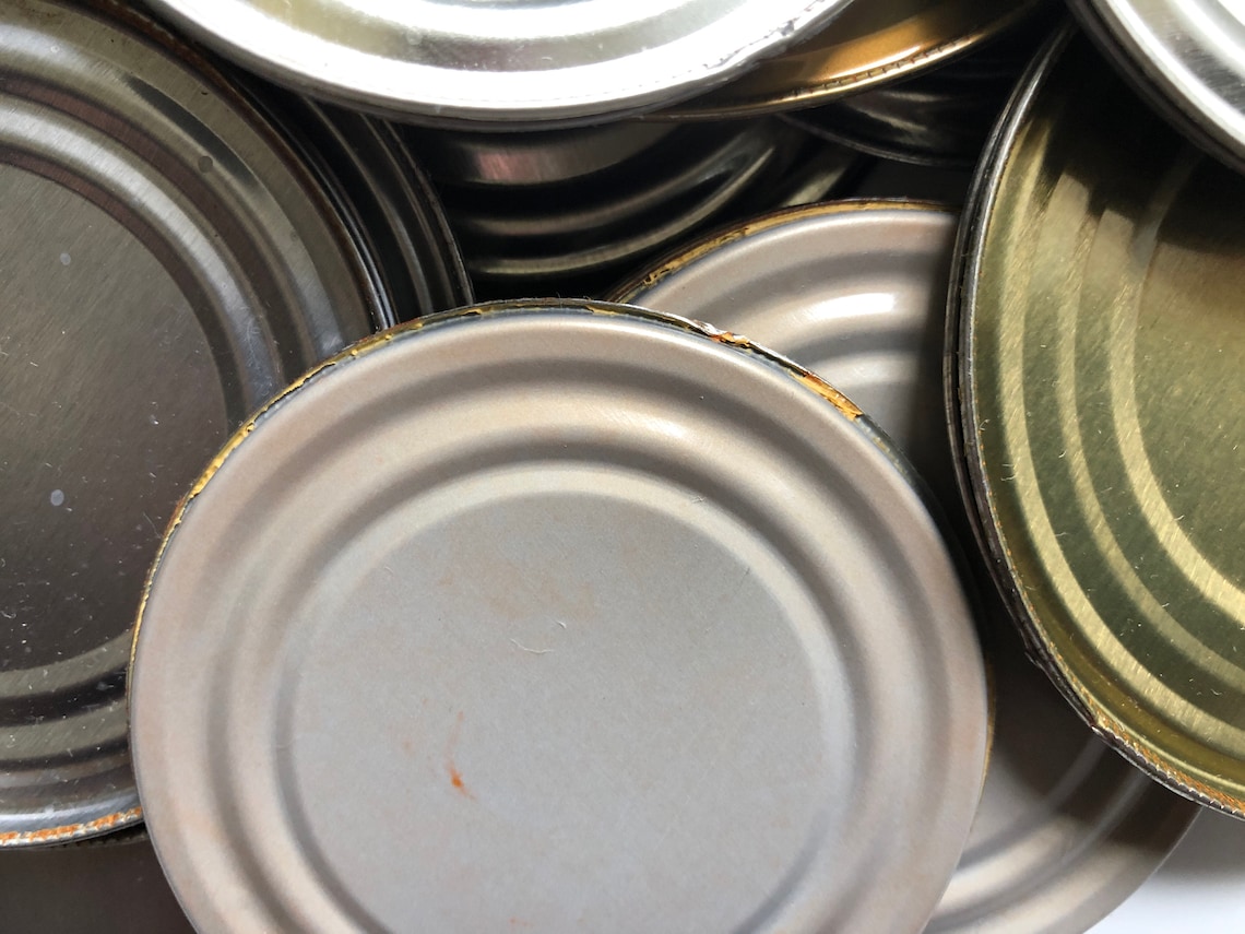 75 Metal Can Lids Recycled Tin Can Lids Crafting Can Lids Etsy UK