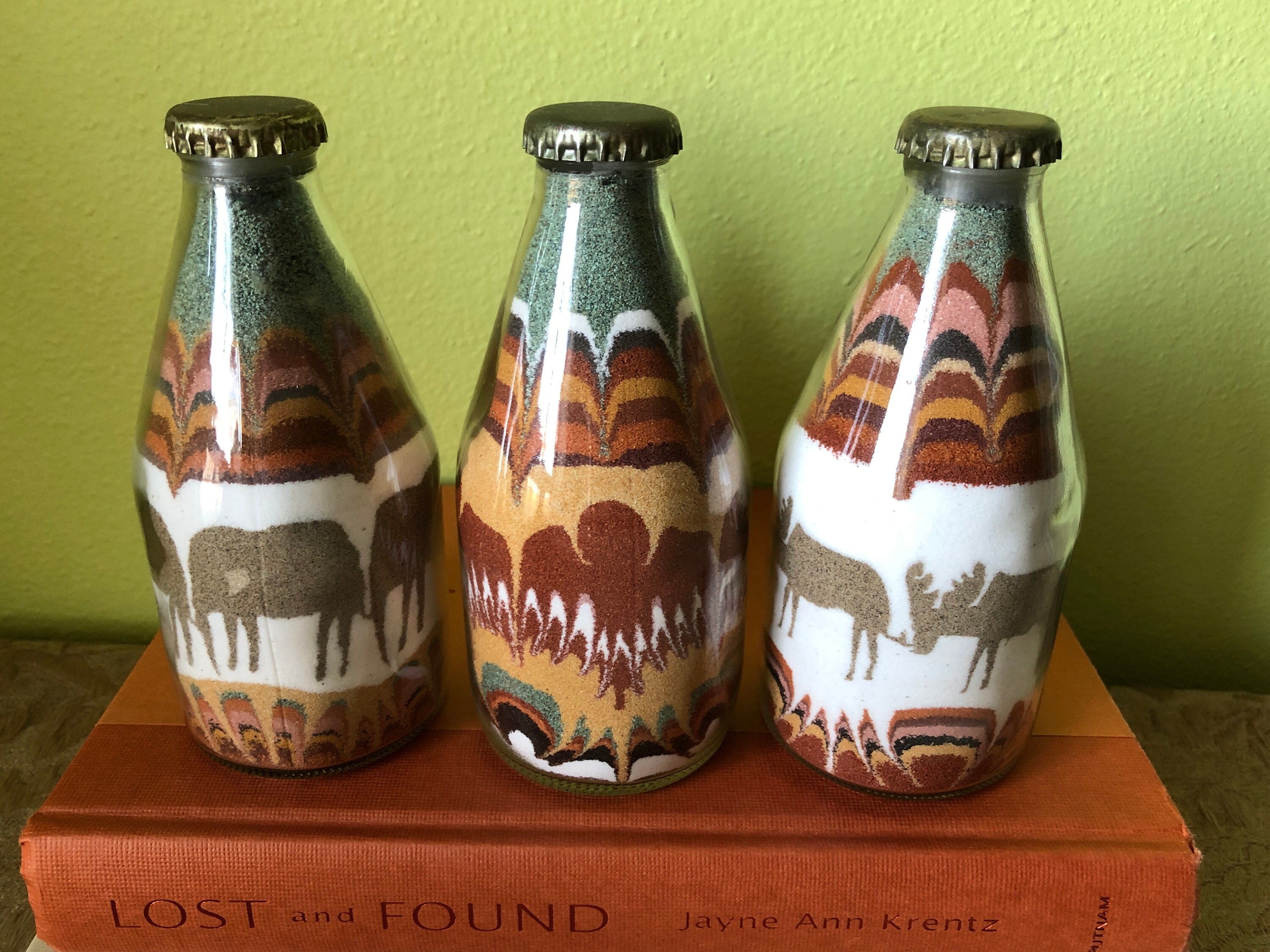 Vintage sand art bottle choice of 1 sand art bottle native Etsy