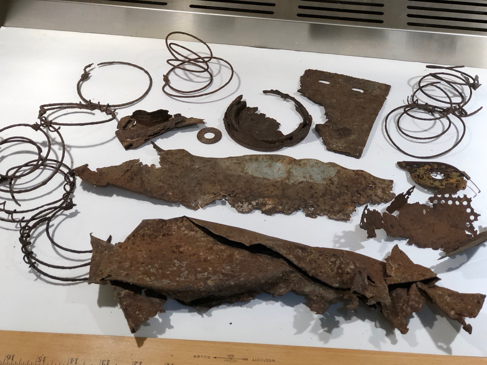 Rusted metal scrap salvaged rust mixed media rust Etsy