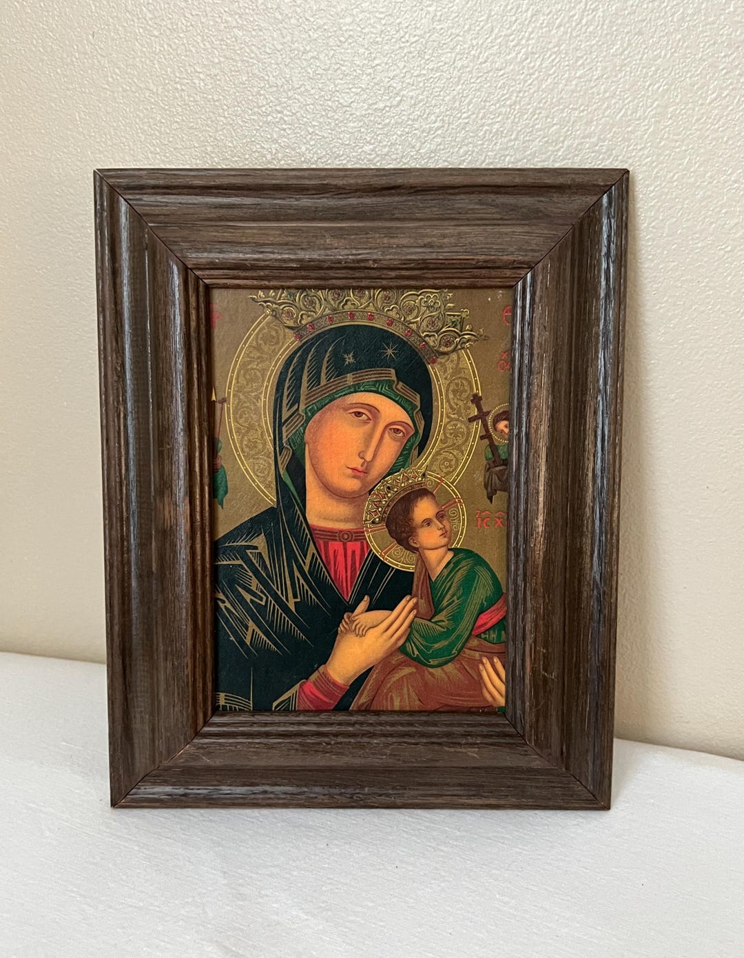 Vintage Framed Our Lady of Perpetual Help Icon, Catholic Wall Decor - Etsy