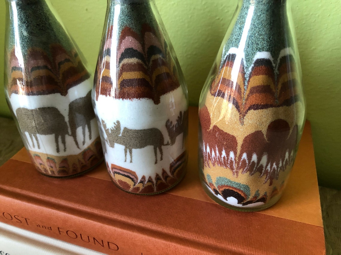 Vintage sand art bottle choice of 1 sand art bottle native Etsy