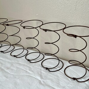 Rusty Rustic Vintage Metal 6 BedSpring Coils Primitive Craft Supply