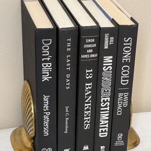 Black Book Stack, Curated Instant Library Decor, Hardcover Book Collection image 6