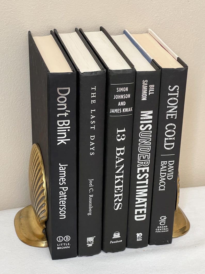 Black Book Stack, Curated Instant Library Decor, Hardcover Book Collection image 6