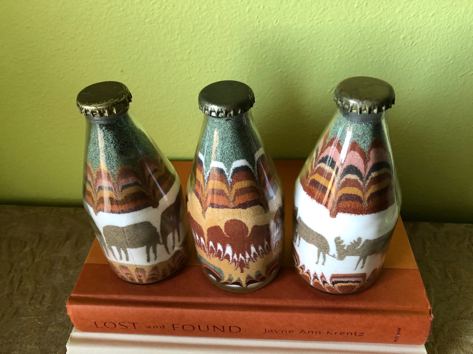 Vintage sand art bottle choice of 1 sand art bottle native Etsy