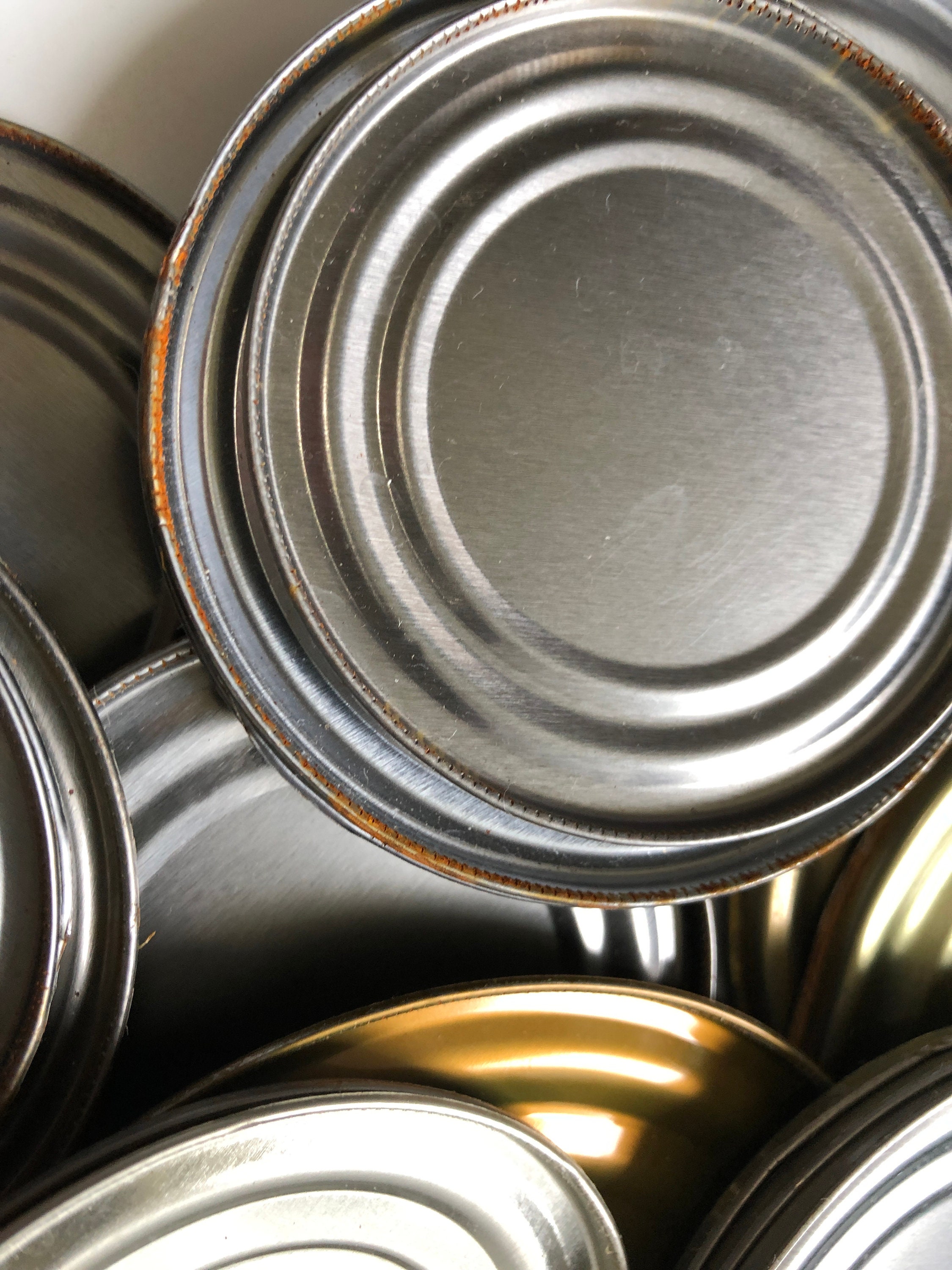 75 Metal Can Lids Recycled Tin Can Lids Crafting Can Lids Etsy UK