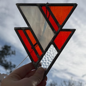 Geometric Stained Glass Sun Catcher