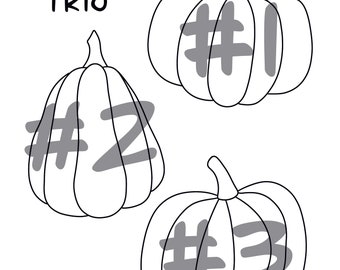 Personal Use Digital Lumpy Pumpkin Trio Stained Glass Sun Catcher Pattern, PDF