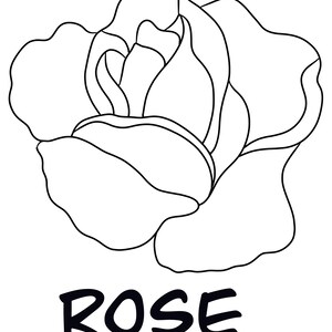 Personal Use Digital Rose Stained Glass Pattern, PDF