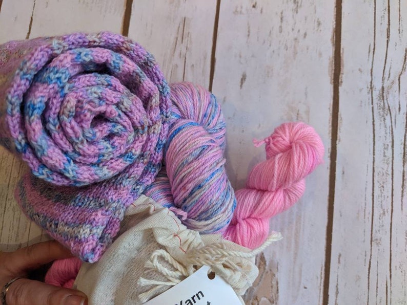 Microstripe self stripe sock yarn includes mini Lucille Ball
