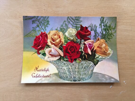 Carte Postale Anniversaire Hollandais Vintage Des Annees 1950 Etsy Carte Postale Anniversaire Hollandais Vintage Des Annees 1950 Etsy