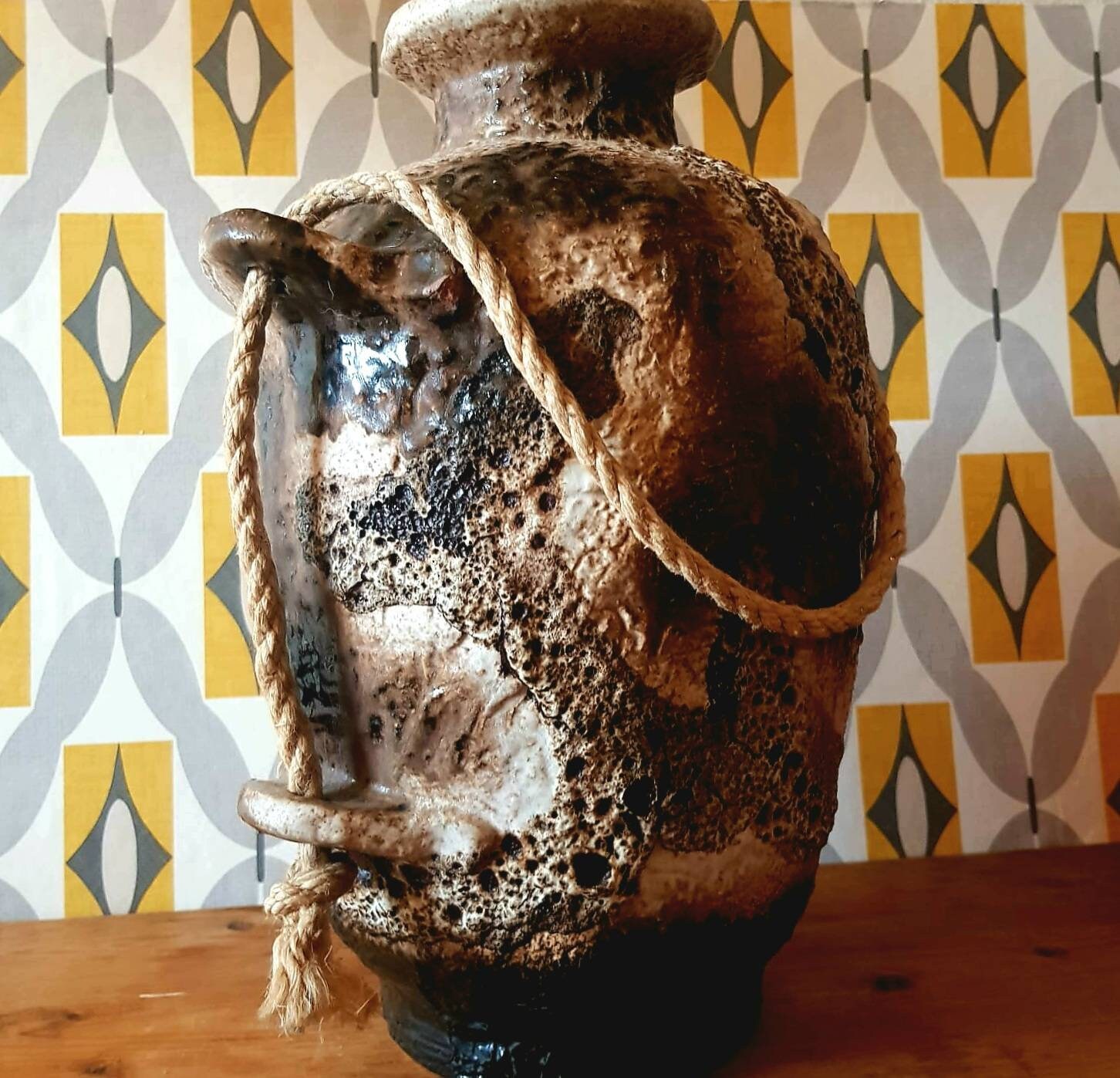 Dümler and Breid LARGE Fat Lava Volcanic Vase Pat No: 1108/36