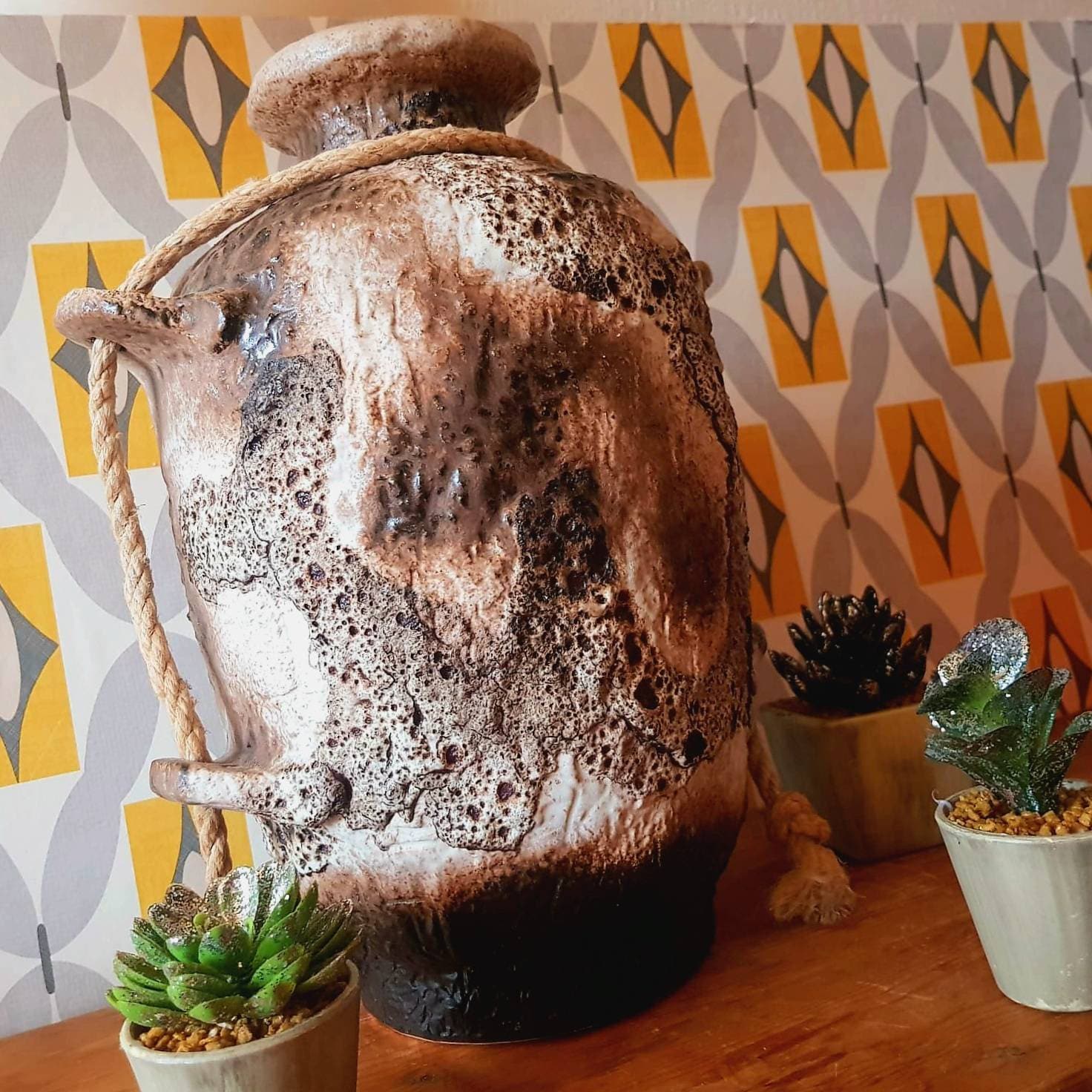 Dümler and Breid LARGE Fat Lava Volcanic Vase Pat No: 1108/36