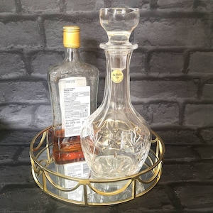 Vintage Crystal Decanter. Lead Crystal Decanter, Whisky Decanter, Spirits Decanter, Wine Decanter, Man Cave Decor, Vintage Barware Home Bar