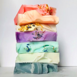 Handmade Artisan Soap Bar Sample Box All Natural & Vegan Party Favor Self Care Gifts image 1