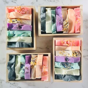 Handmade Artisan Soap Bar Sample Box All Natural & Vegan Party Favor Self Care Gifts image 2