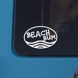 Beach Bum vinyl decal, Beach Bum sticker, Beach Bum beach sticker, Beach Bum, Beach decal, Beach sticker, Beach Bum car decal, Beach sticker
