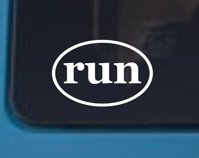 run vinyl decal, runner decal, runner sticker, run vinyl sticker, running decal, running sticker, run, marathon decal, marathon sticker