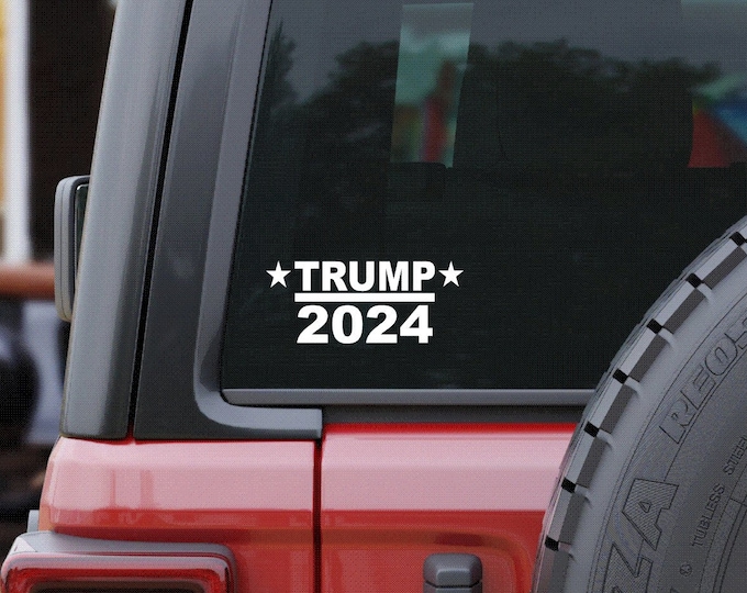 Trump 2024 vinyl decal, Trump sticker, Trump sticker 2024, Trump for President 2024, FREE trump train decal included