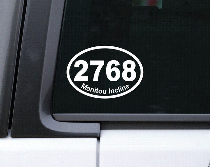 Manitou Incline decal, 2768 Steps Incline vinyl decal, Incline 2768 sticker, 2768 vinyl decal, Manitou Incline sticker, Hiking Manitou