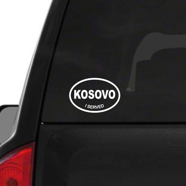 Kosovo I served vinyl decal, Kosovo decal, I served Kosovo, Military service decal, Kosovo decal, Kosovo sticker, Military Kosovo decal