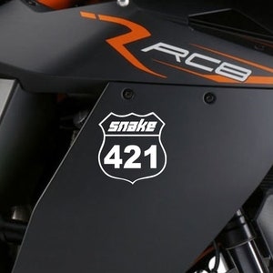 421 Snake decal, 421 Snake sticker, Highway 421 decal, Motorcycle decal 421, The snake 421 sticker, 421 decal, 421 sticker, road racing 421