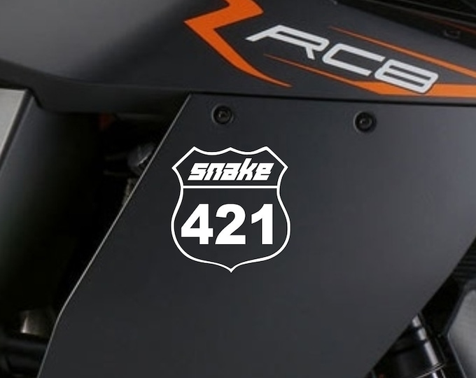 421 Snake decal, 421 Snake sticker, Highway 421 decal, Motorcycle decal 421, The snake 421 sticker, 421 decal, 421 sticker, road racing 421