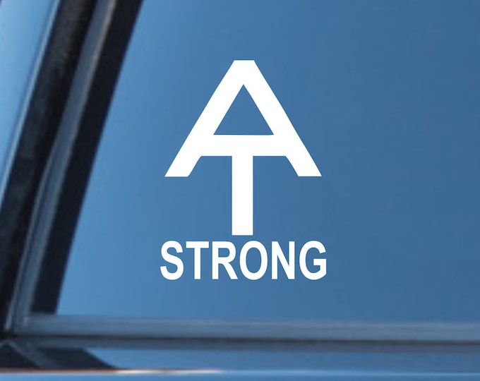 AT Strong vinyl decal, AT Strong sticker, AT strong decal, Appalachian Trail strong sticker, hiker decal hiker sticker, hiking decal, hike