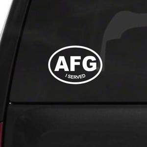 AFG I Served decal, Afghanistan service sticker, Afghanistan decal, I served AFG decal, I served AFG sticker, Afghanistan sticker, Military